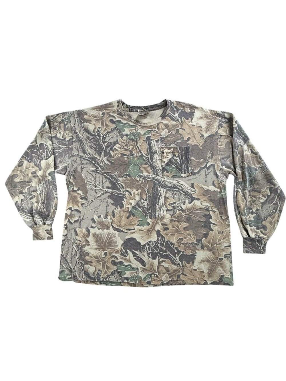 Vintage Russell Outdoors Shirt Mens XL Brown Advantage Camo Long Sleeve Hunting